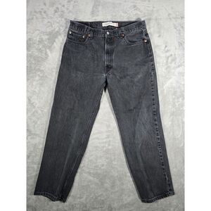 Levis 550 Jeans Mens‎ 36x30 Relaxed Fit Cotton Black Wash Y2K Red Tab Denim
